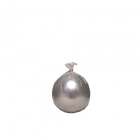 Świeca gładka kula 100 mm -srebrnymetalik